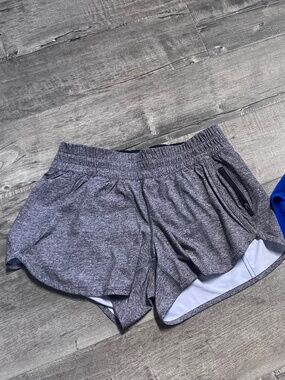 lululemon track that shorts size 8 grey athletic casual